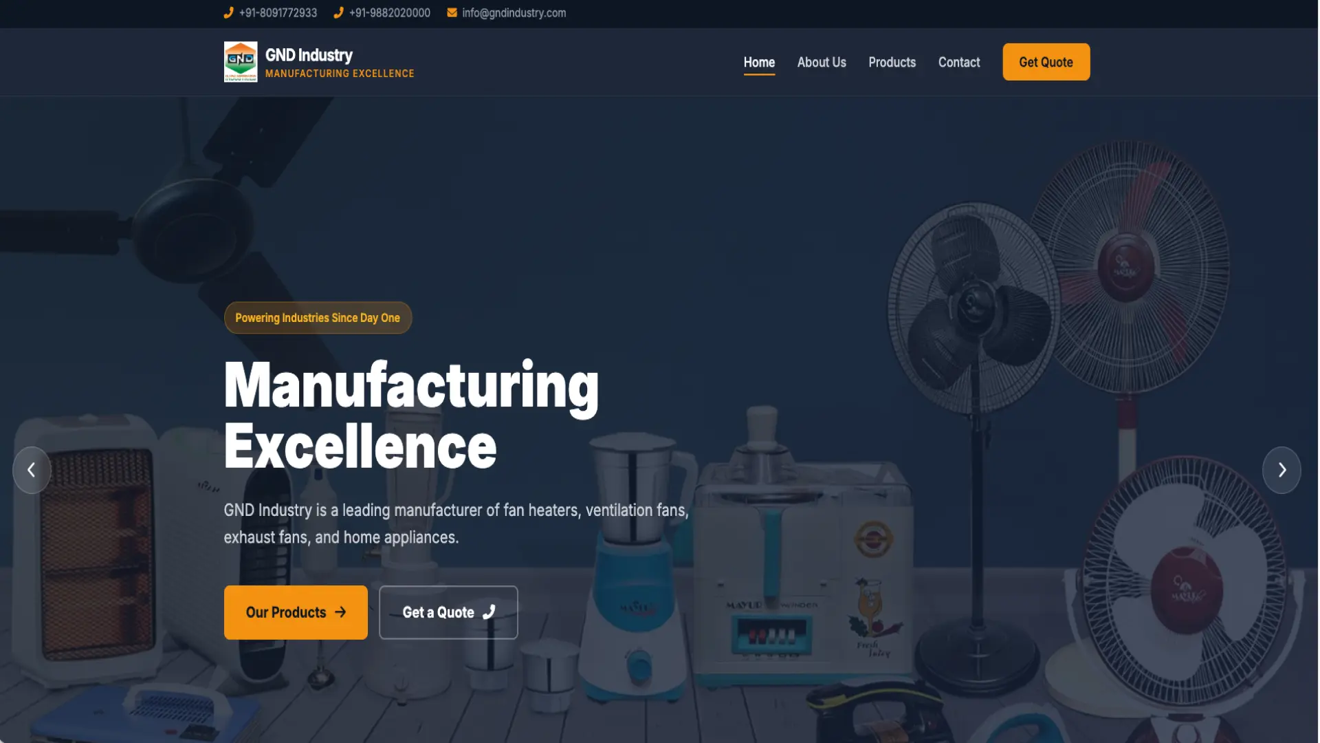 GND Industry – UI/UX, Graphic, Website project by TheDataVue