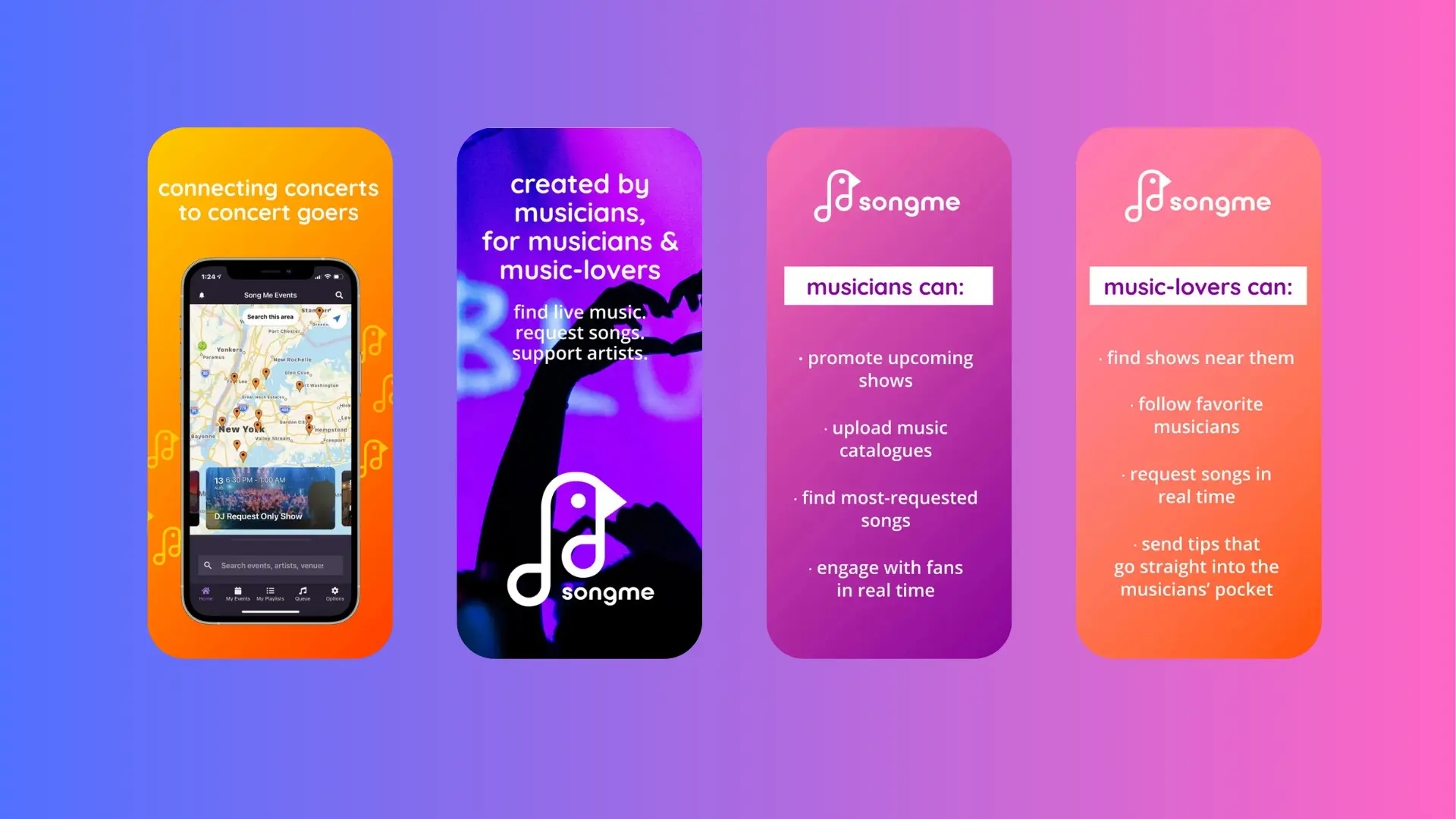 Song Me – UI/UX, iPhone project by TheDataVue